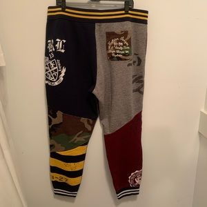 ralph lauren patchwork sweatpants